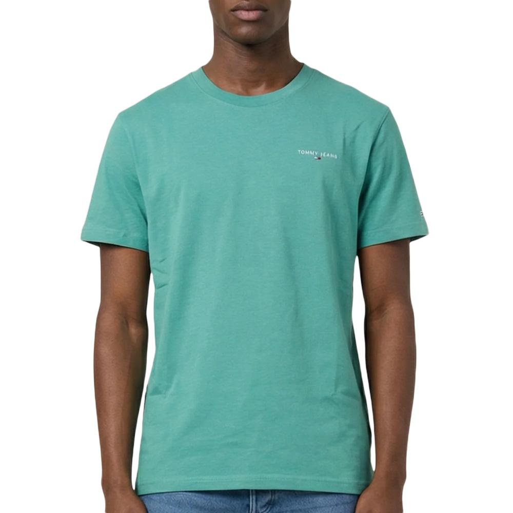 T-shirt Vert Homme Tommy Hilfiger Tjm Slim Linear pas cher