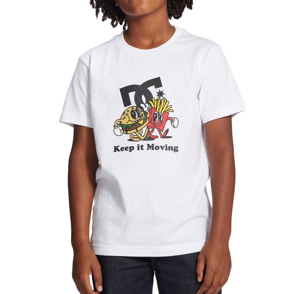 T-Shirt Blanc Garçon DC Shoes Foodies pas cher