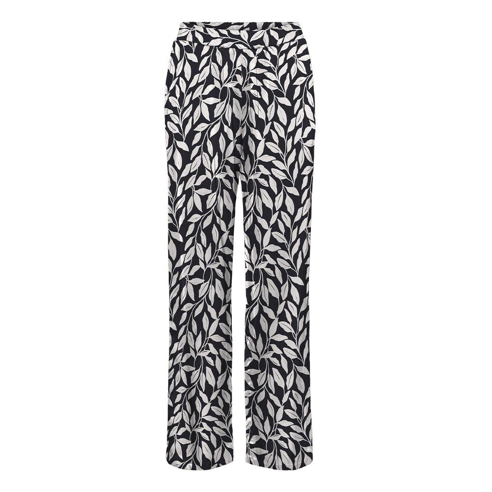 Pantalon fluide Beige/Noir Femme Vero Moda Trousers pas cher