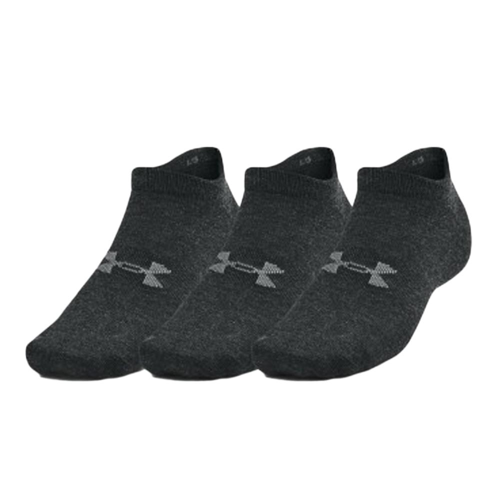 X3 Paires de Chaussettes Gris Foncé Under Armour Essential No Show pas cher