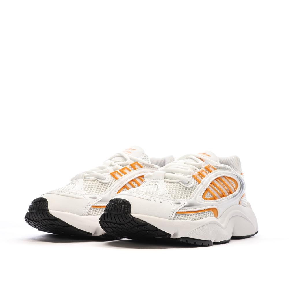 Baskets Blanches/Oranges Femme Adidas Ozmillen vue 6
