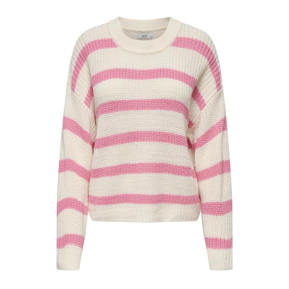 Pull Ecru/Rose Femme JDY Stripe Pullover pas cher