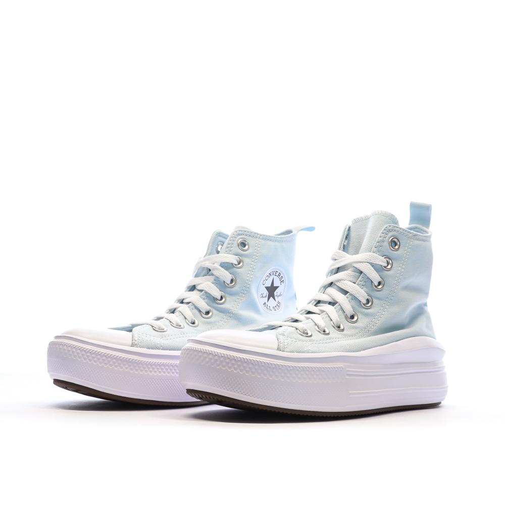 Baskets Bleu Ciel Femme Converse Chuck Taylor All Star Move vue 6