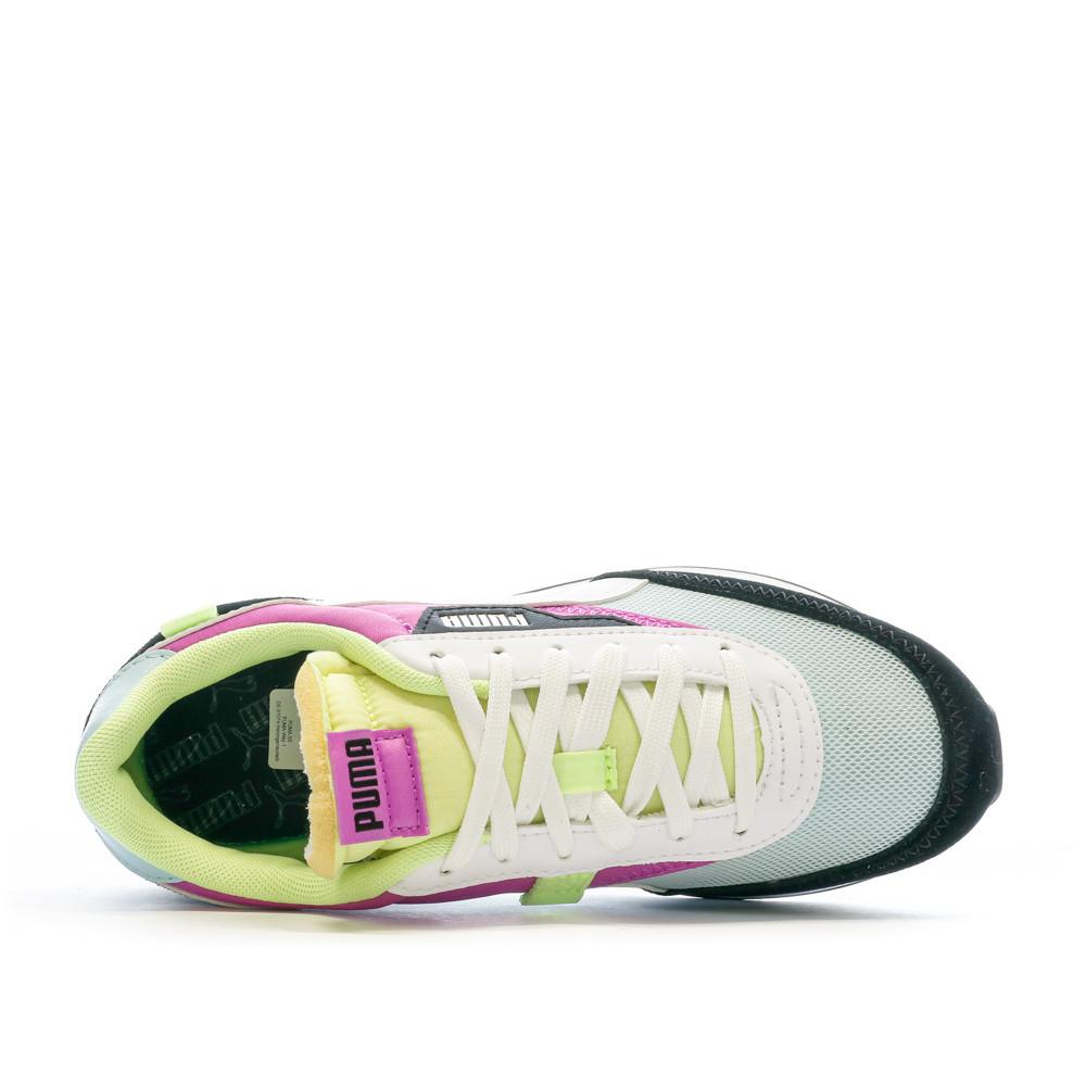 Baskets Blanches/Noires/Violettes Enfant Puma Future Rider vue 4