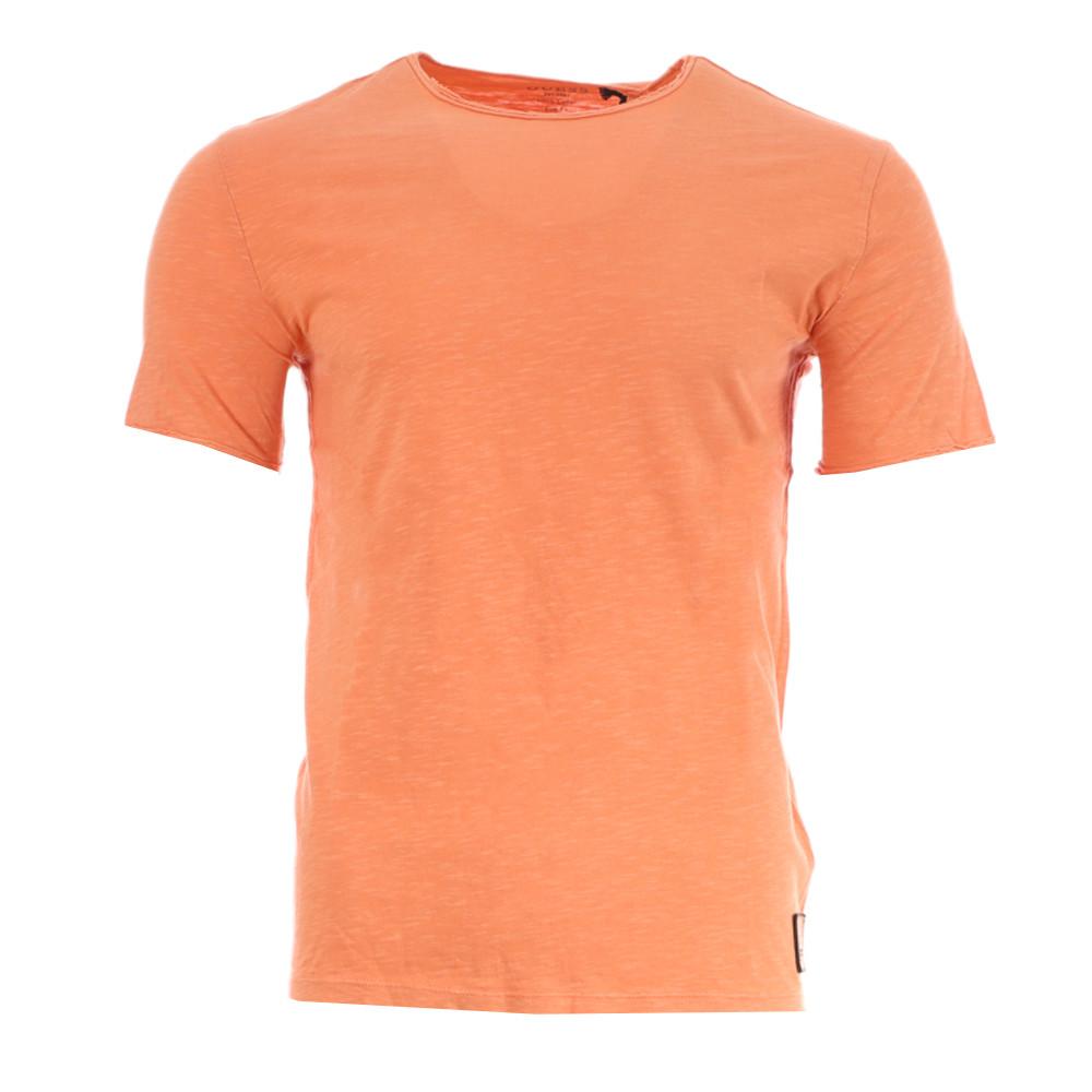 T-shirt Orange Homme Guess Dustin pas cher