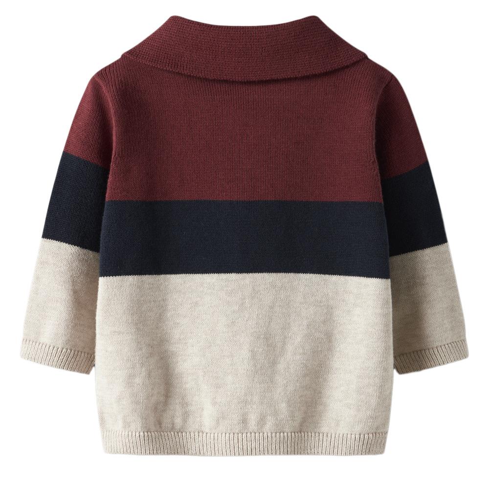 Pull Beige/Marine/Bordeaux Garçon Name it Knit vue 2