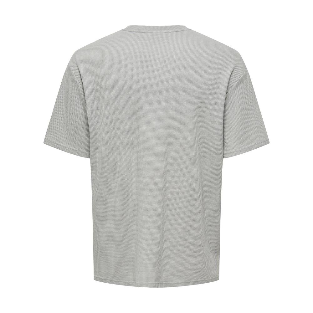 T-shirt Gris Homme Only & Sons Waffle vue 2