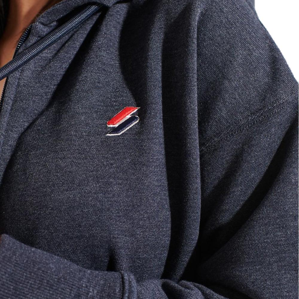 Sweat Zippé Marine Femme Superdry Essential Ziphood vue 3