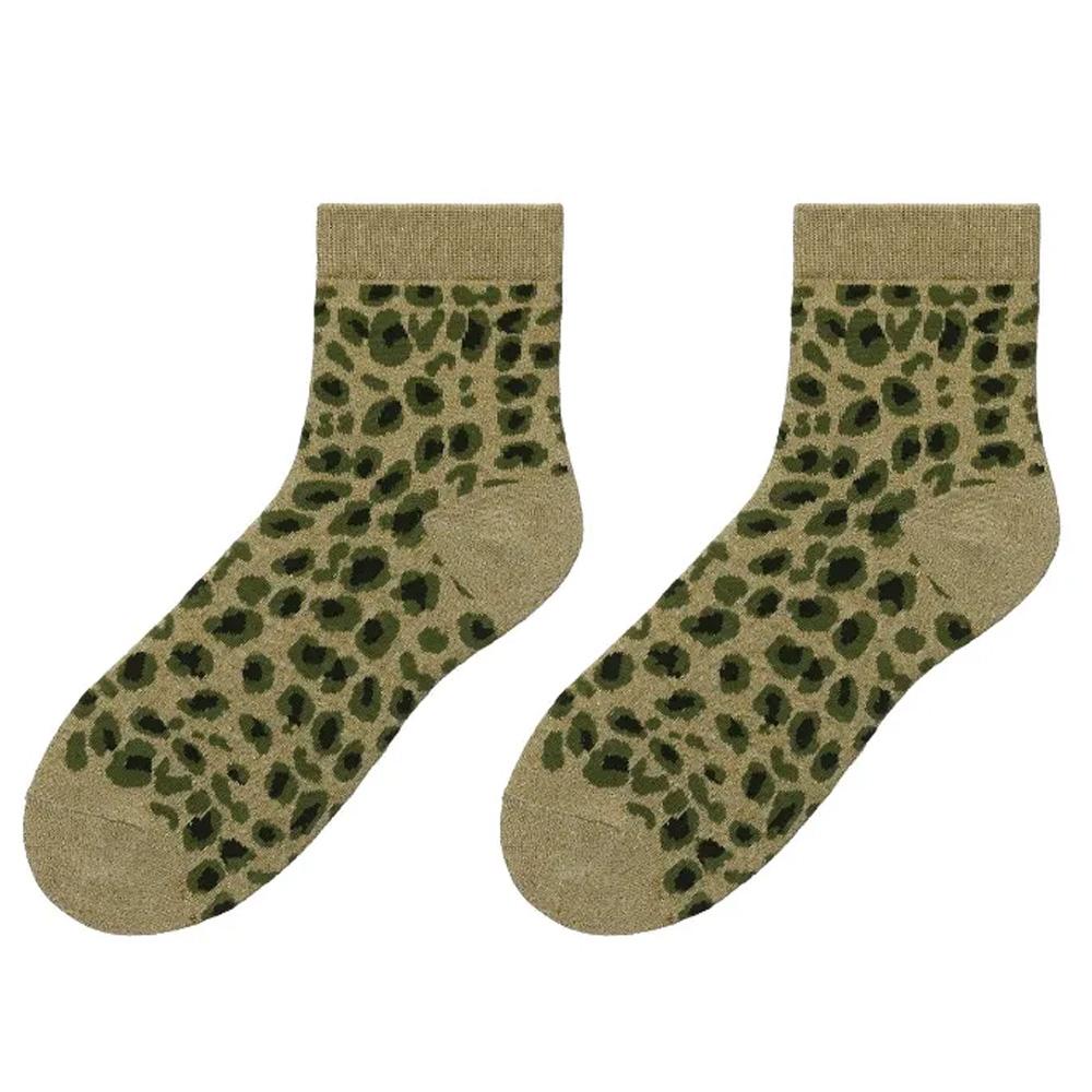 Socken Gold/Grün für Damen Stella Green Leopard günstig