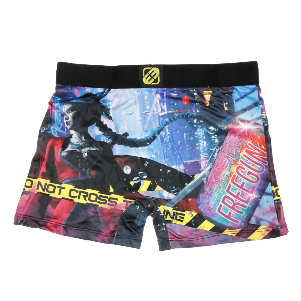 Boxer Bleu/Jaune Homme Freegun Punk Drink vue 2