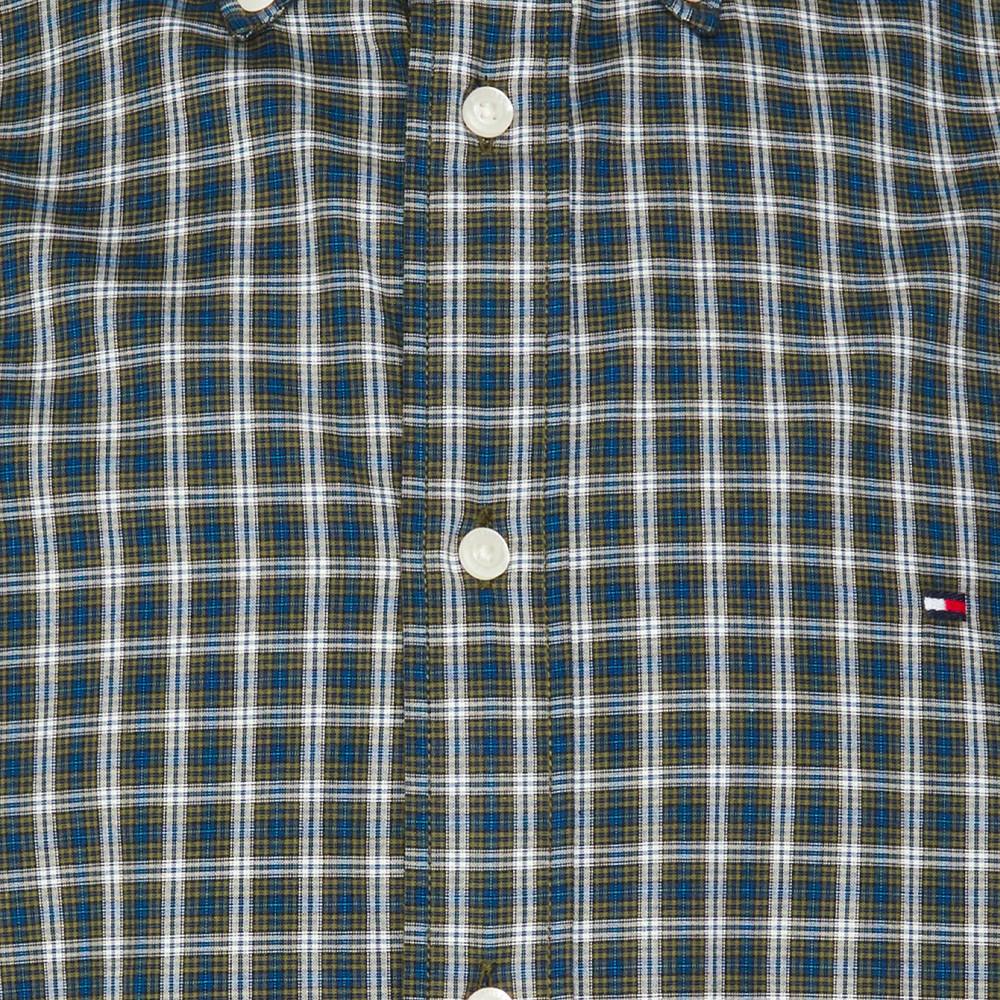 Chemise Manches Longues à Carreaux Bleu Homme Tommy Hilfiger Flex vue 3