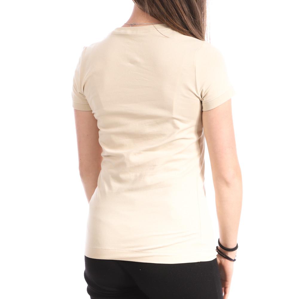 T-shirt Beige Femme Guess Triangle vue 2