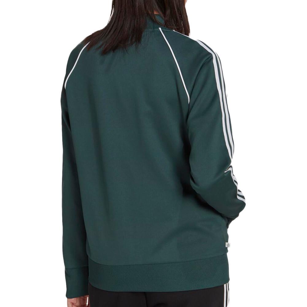 Veste de survêtement Verte Femme Adidas Tracktop vue 2