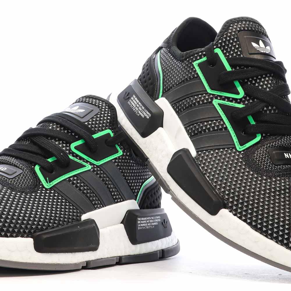 Baskets Noires/Verte Homme Adidas Nmd vue 7