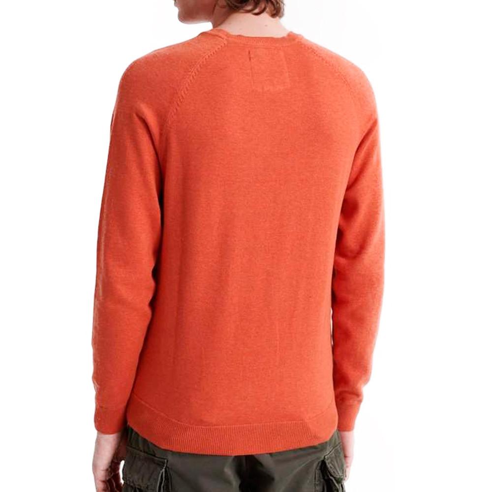 Pull Orange Homme Superdry Orange Label Crew vue 2