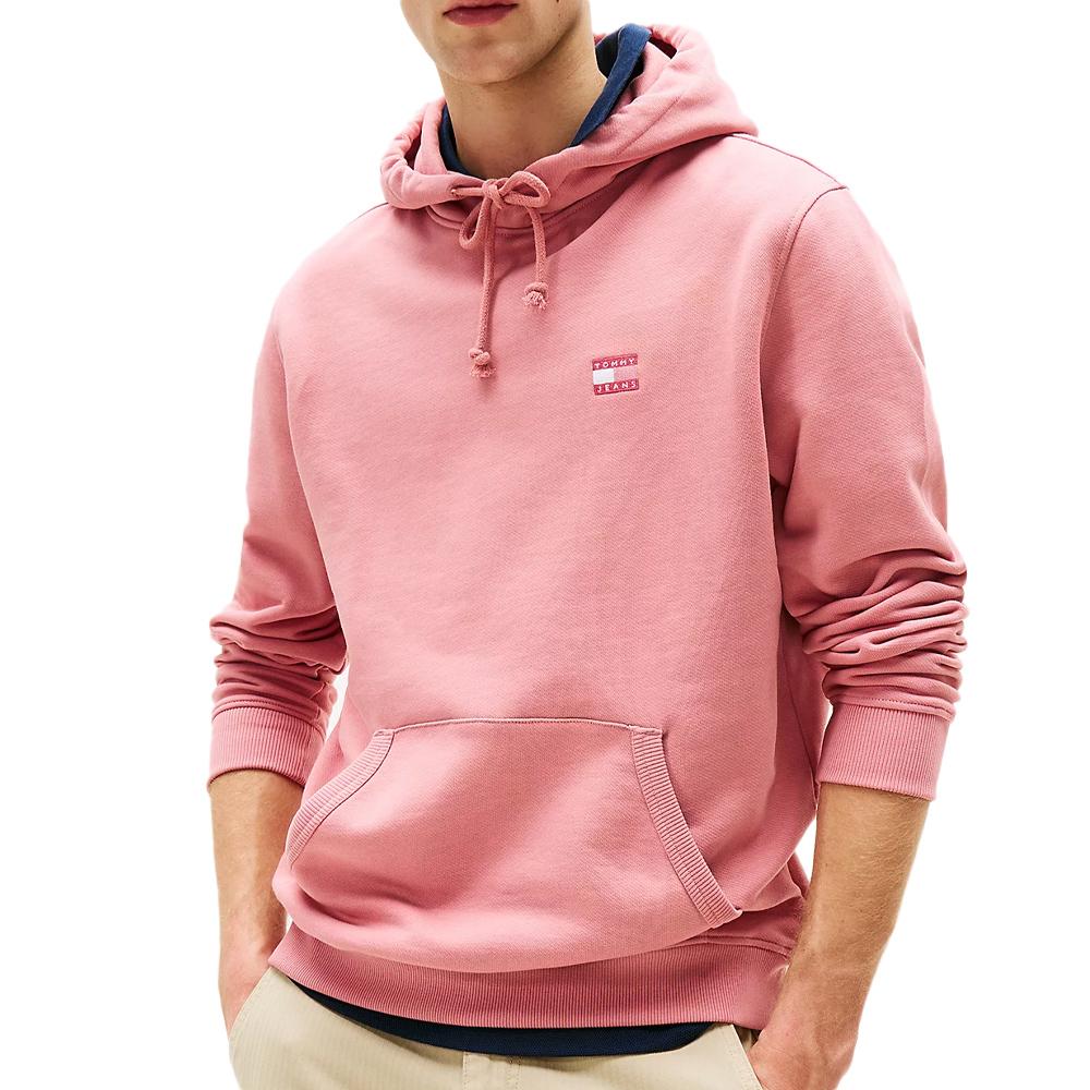 Sweat à Capuche Rose Homme Tommy Hilfiger TJM Reg Badge pas cher