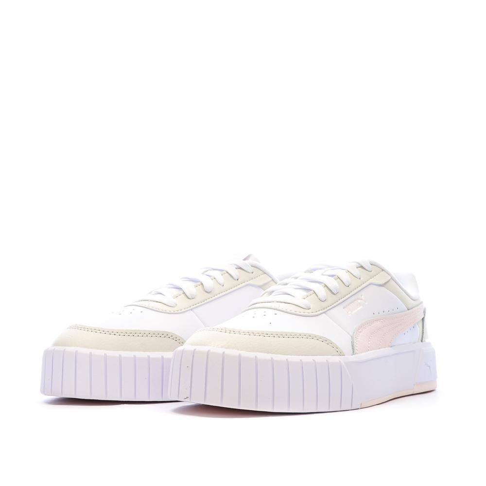 Baskets Blanc/Rose/Ecru Femme Puma Carina Mia vue 6