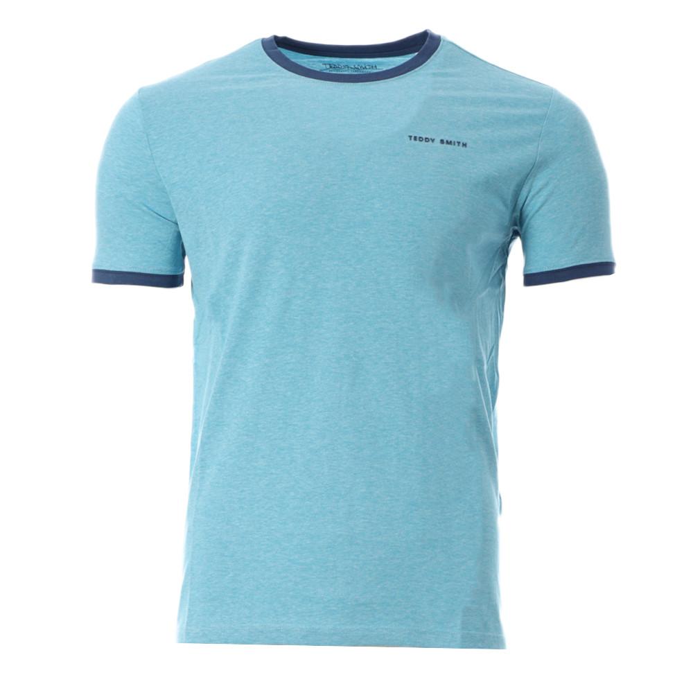 T-shirt Bleu Homme Teddy Smith 2R pas cher