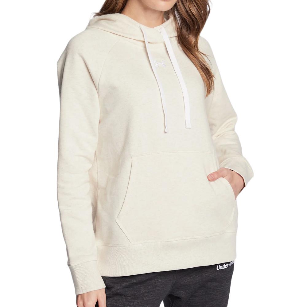 Sweat à capuche Beige Femme Under Armour Rival pas cher