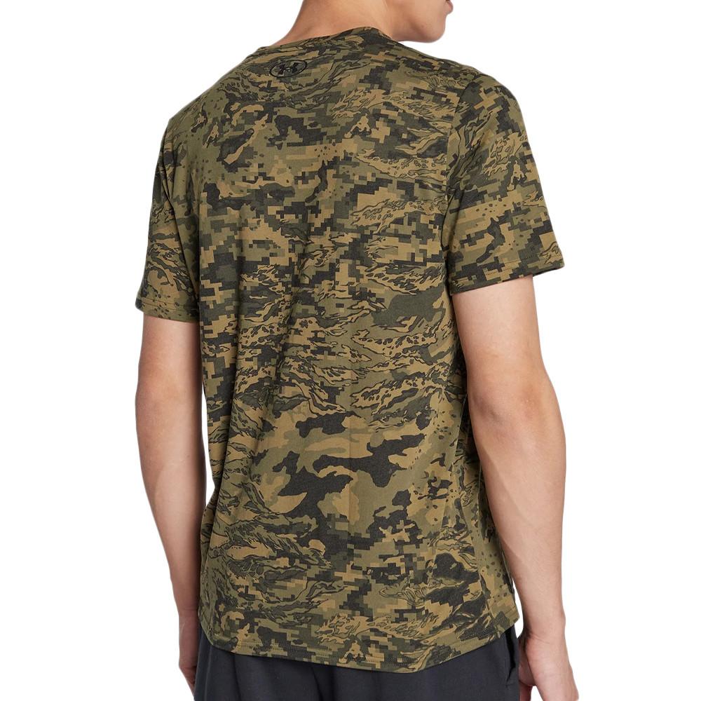 T-shirt Kaki Homme Under Armour Camo vue 2