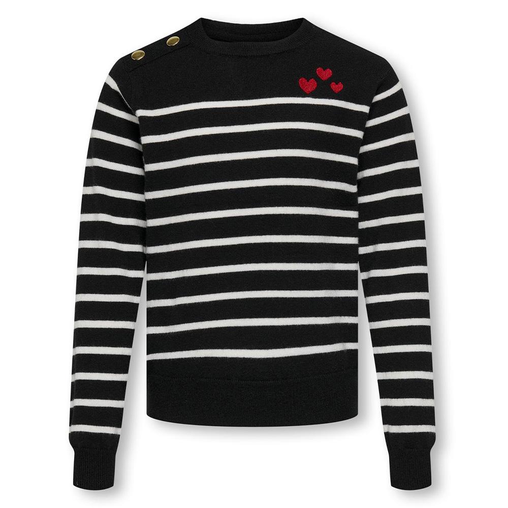 Gestreifter Pullover Schwarz Mädchen Kids ONLY Gtiba günstig
