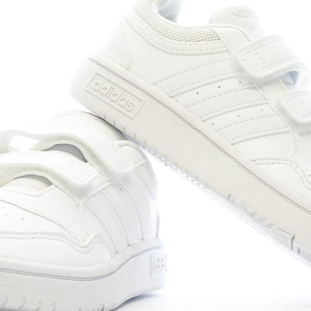 Baskets Blanches Garçon Adidas Hoops vue 7