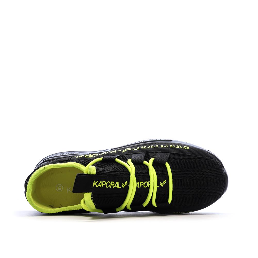 Baskets Noir/Jaune Homme Kaporal Dofino vue 4