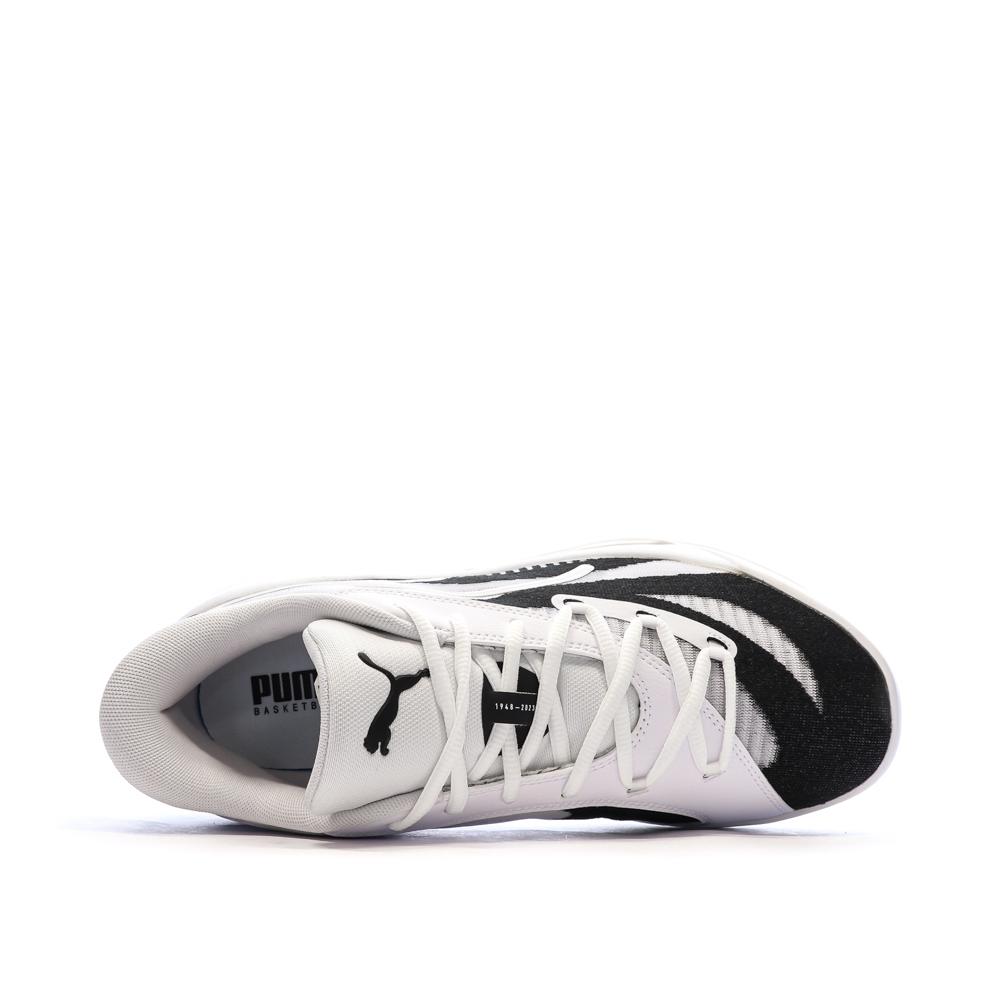 Chaussures de Basketball Blanche/Noir Homme Puma All-pro Nitro vue 4