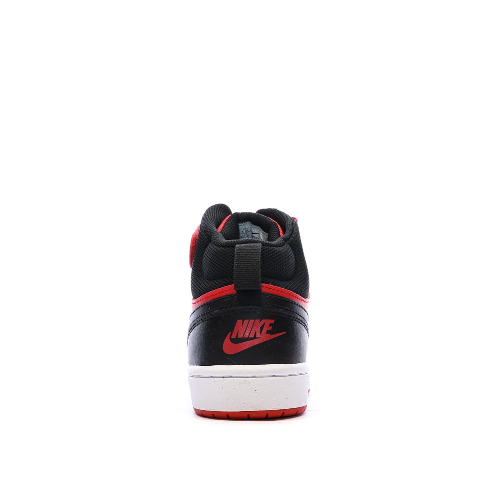 Baskets Noir/Rouge Mixte Nike Court Borough Mid 2 vue 3