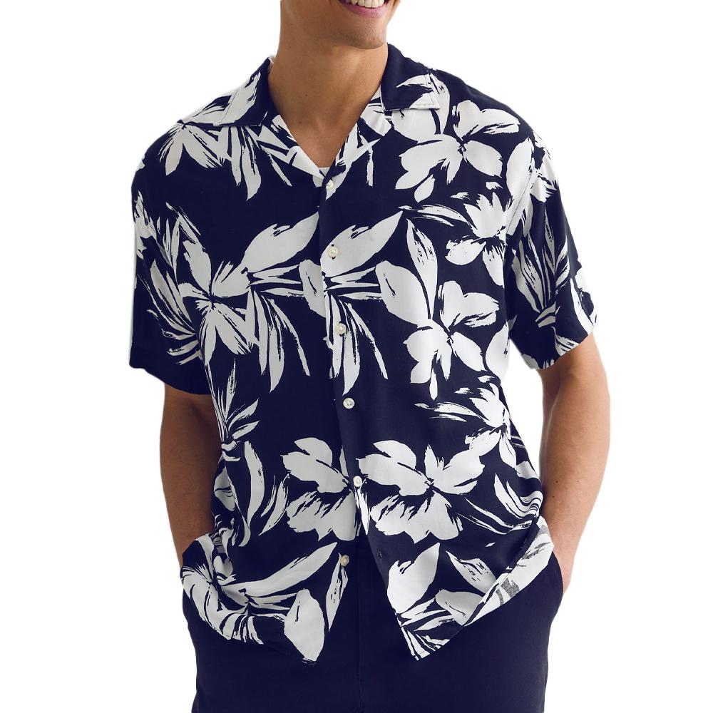 Chemise Blanche/Marine Garçon Jack & Jones Tropic pas cher