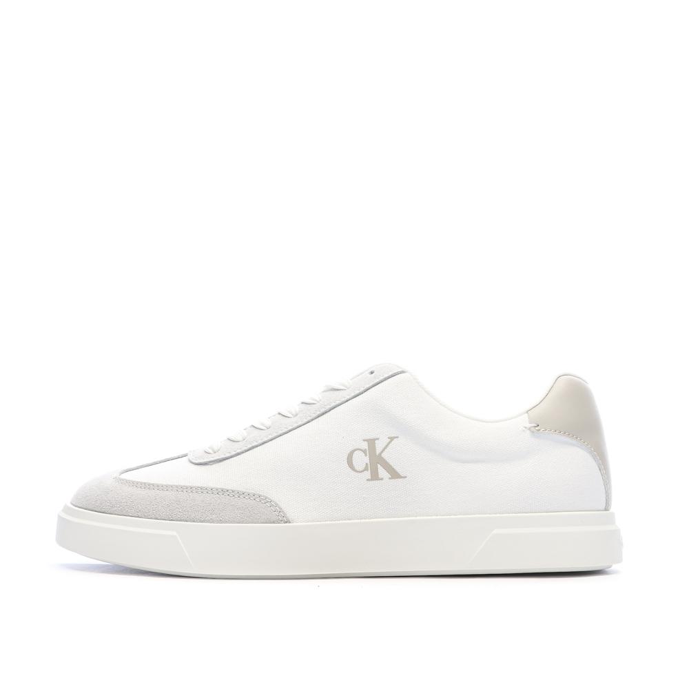 Baskets Blanches/Taupes Homme Calvin Klein Jeans Low Prof pas cher