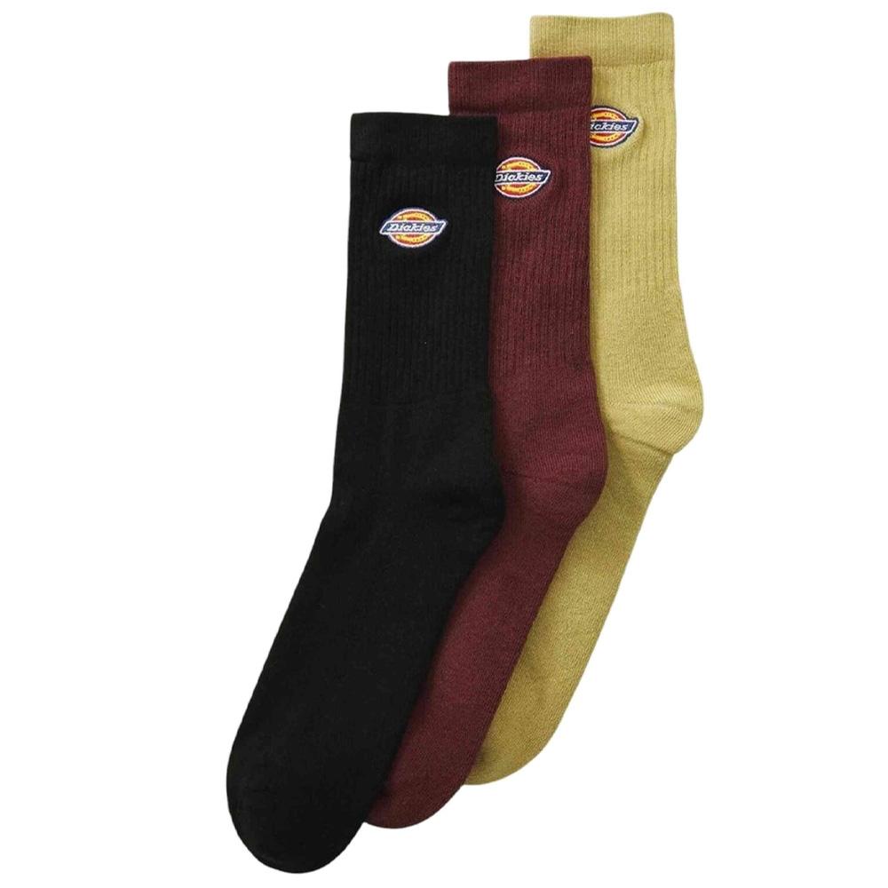 x3 Paires de Chaussettes Rouge/Jaune/Noire Homme Dickies Valley Grove pas cher