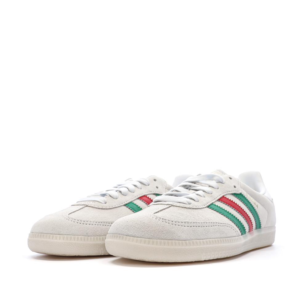 Baskets Grises/Vertes/Rouges Homme Adidas Samba vue 6