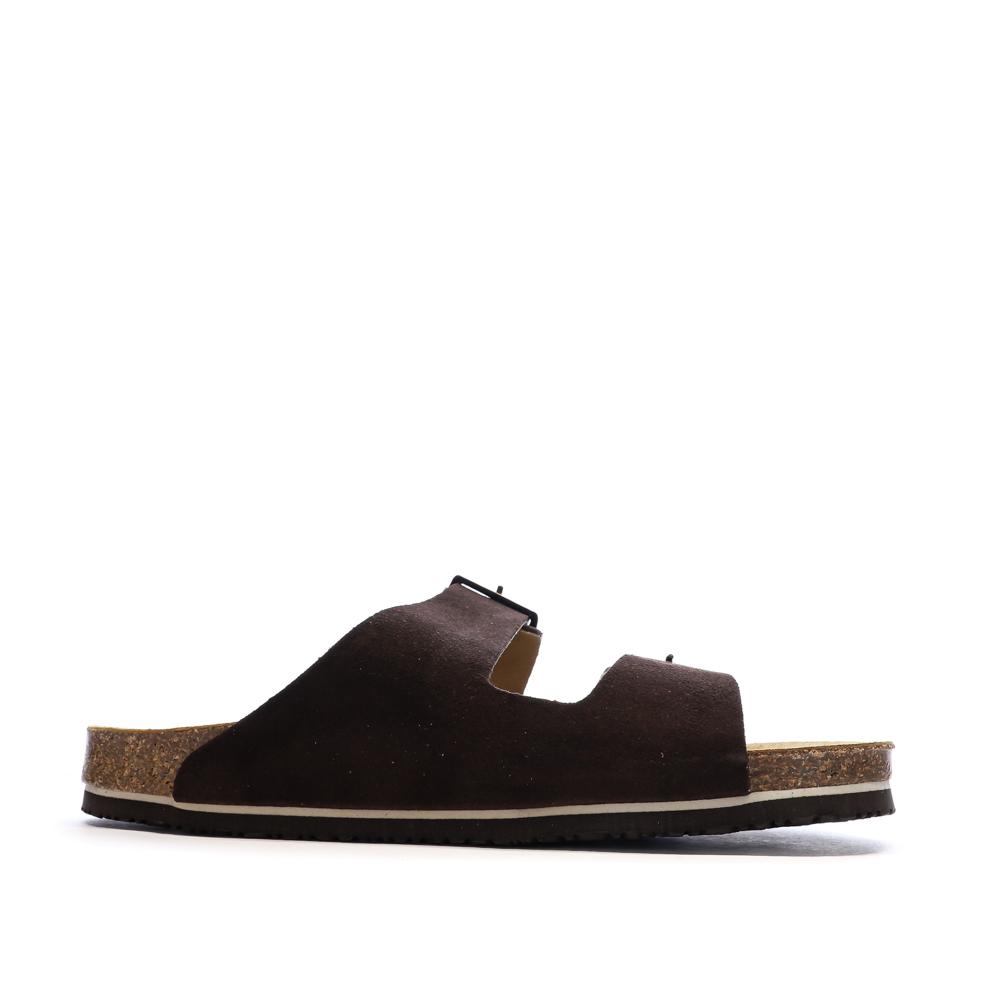 Braune Herrensandalen TBS Mule Cow Split Suede Quatar Ansicht 2