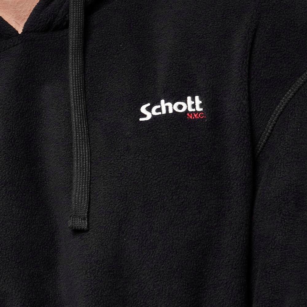 Sweat à capuche Noir Homme Schott Micro Polar vue 3