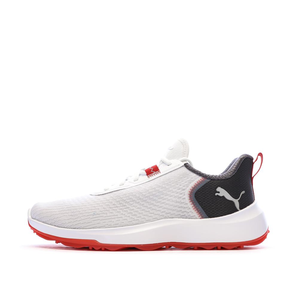 Zapatillas de golf para hombre PUMA Fusion Crush Sport, en blanco y rojo barato