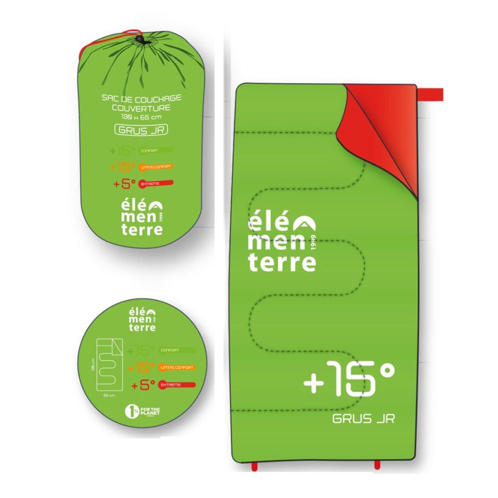 Sac de Couchage Vert Enfant Élémenterre Junior vue 2