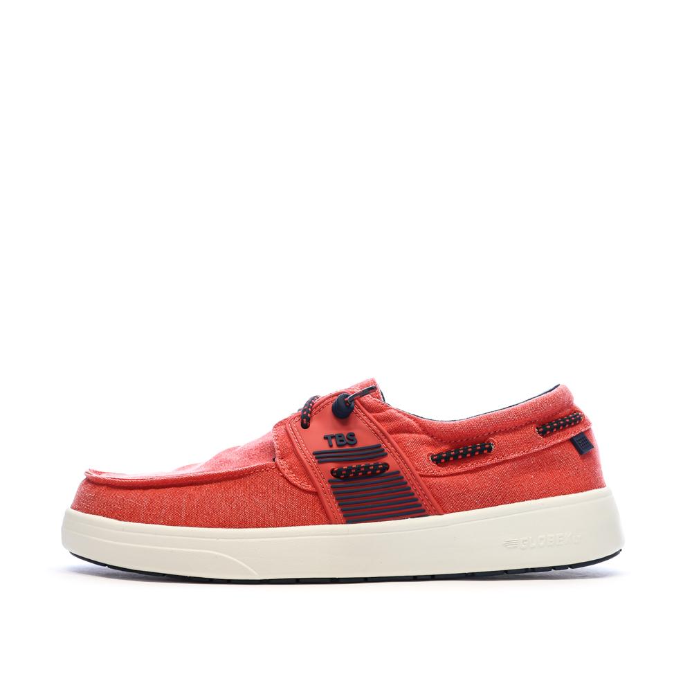 Zapatos náuticos rojos para hombre TBS Geo barato