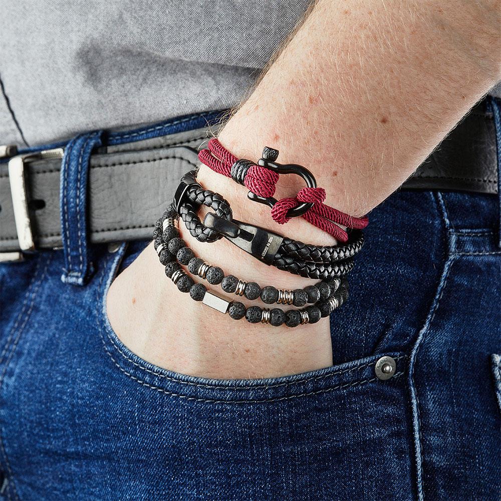 Bracelet Noir Geographical Norway 315011 vue 2