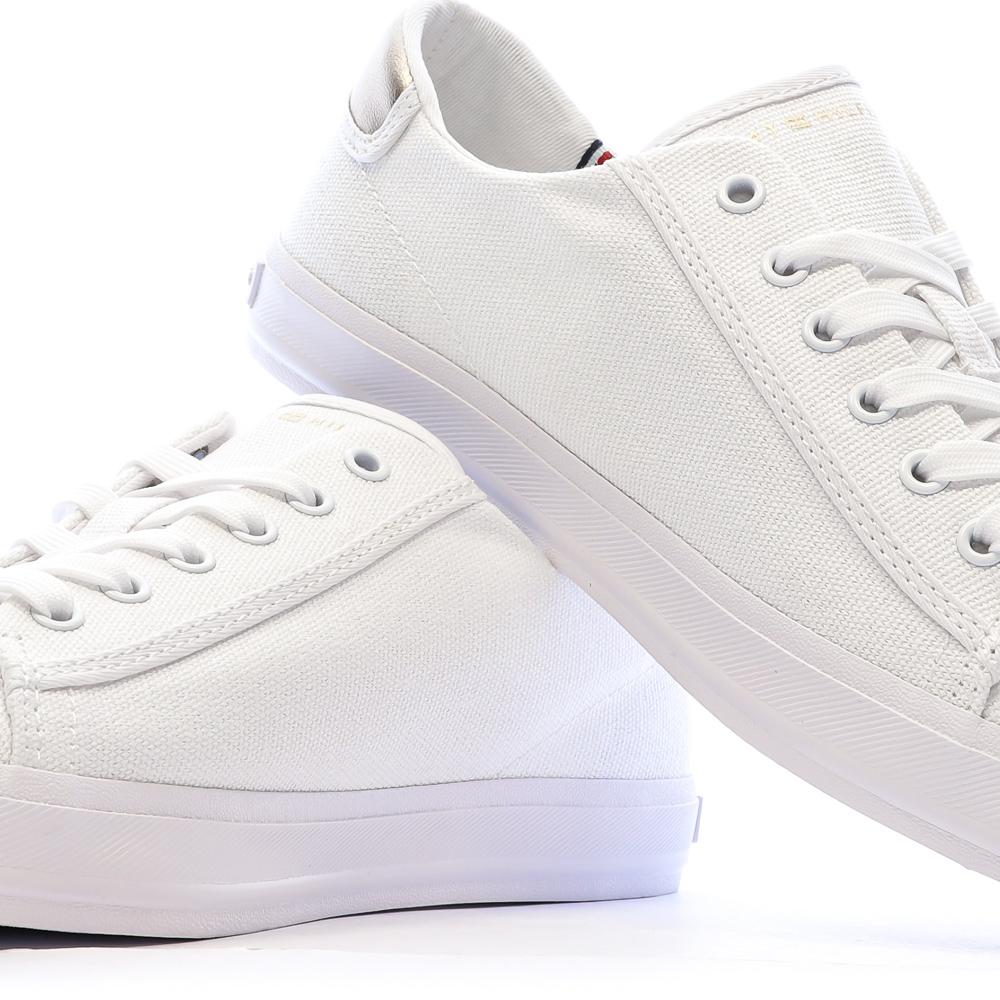 Baskets Blanches Femme Tommy Hilfiger Vulc Canvas Lace Up vue 7