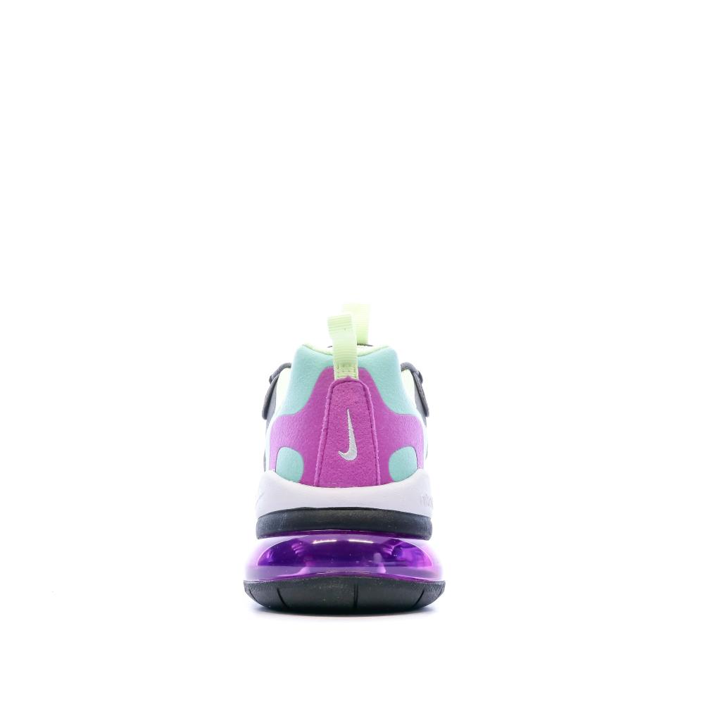 Air Max 270 React Baskets Gris Vert Violet femme Nike Espace des marques