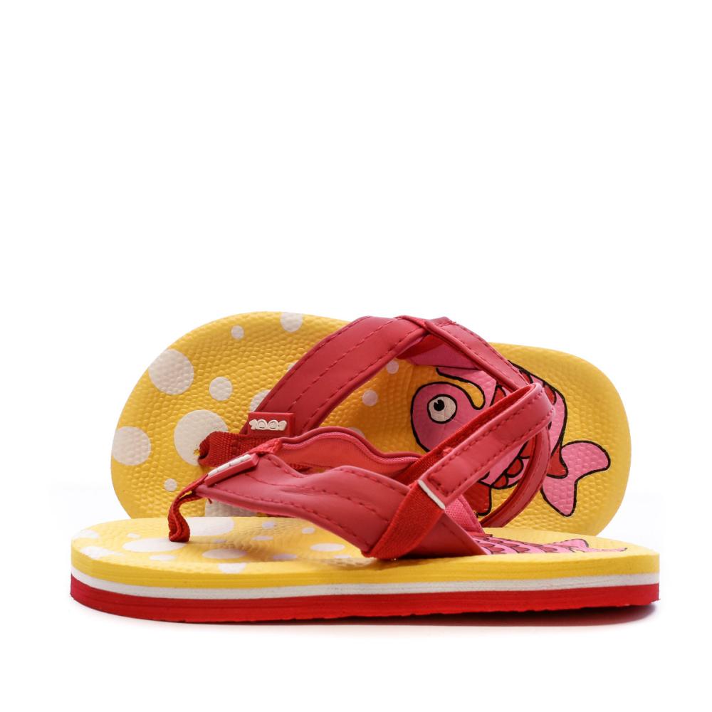 Tongs Rose et Jaune Fille Cool Shoe Fish pas cher