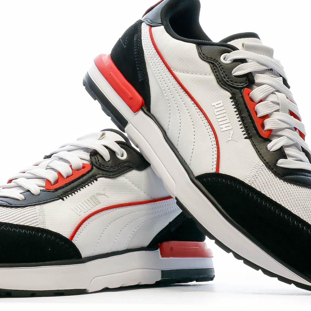 Baskets Blanches/Rouge Homme Puma Puma R22 vue 7