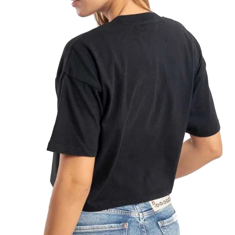 Crop-Top Noir Femme Superdry Varsity Arch Boxy vue 2