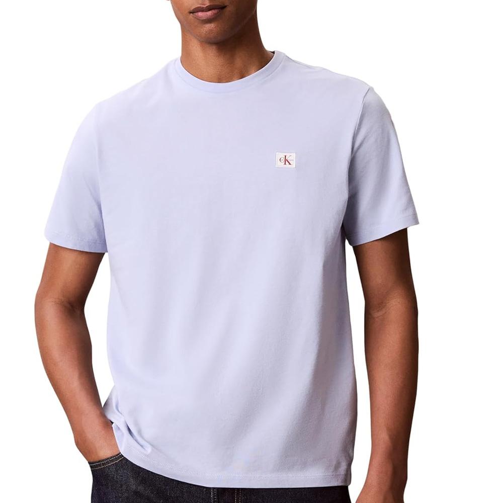 T-Shirt Mauve Homme Calvin Klein Jeans Badge L4G pas cher