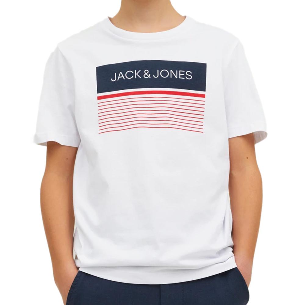 T-shirt Blanc Garçon Jack & Jones Travis pas cher
