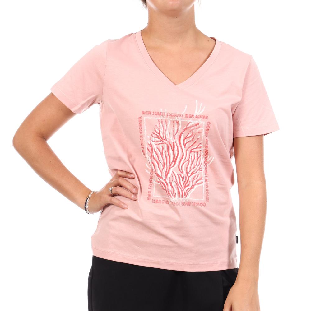 T-Shirt Rose Femme TBS Orchidee pas cher