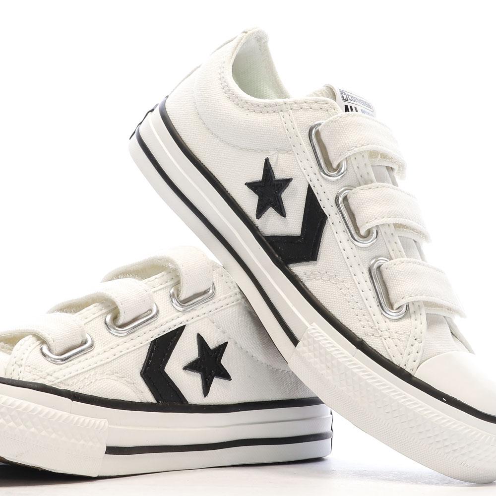 Baskets Blanches/Marines Garçon Converse Star Player vue 7