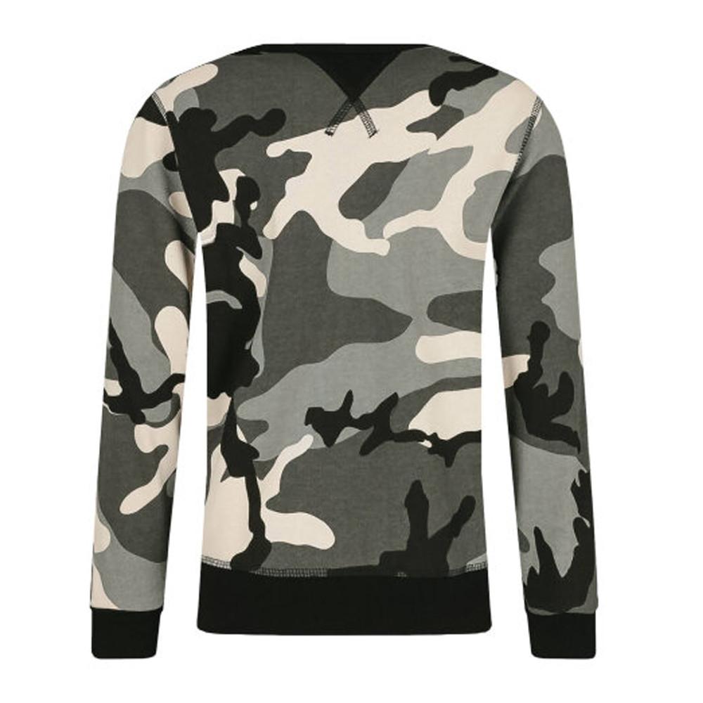 Sweat Camouflage Gris Garçon Diesel Felpa vue 2