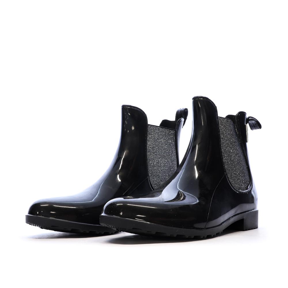 Bottine de Pluie Noir/Argenté Femme Les Tropéziennes Rainboo vue 6
